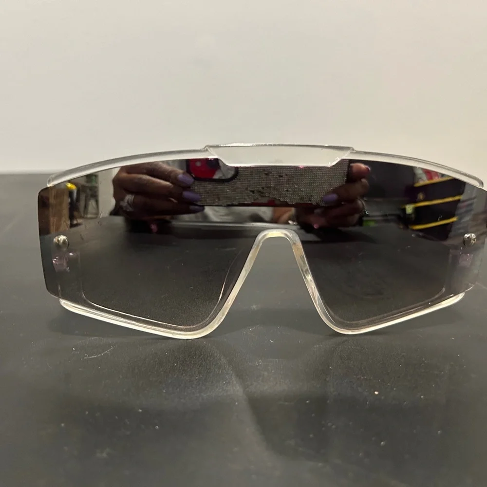 Stylish Black and Silver Wearable Tech Glasses